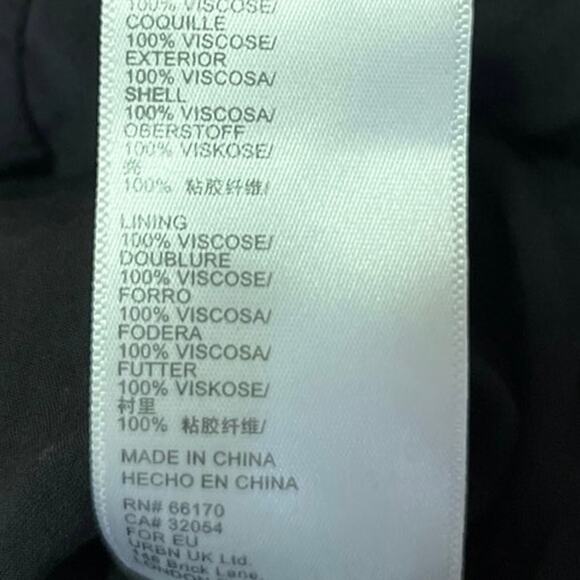 Urban Outfitters Black Long Sleeve Ruched Tie Square Neck Blouse Crop Top Size M - Picture 4 of 4